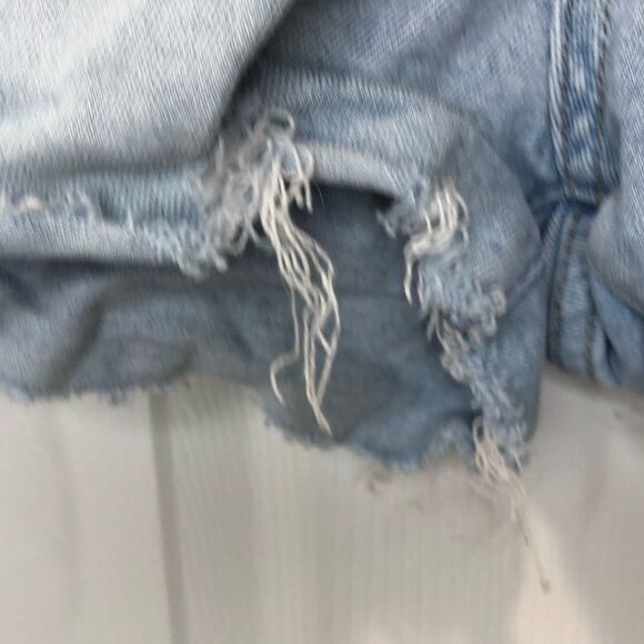 JUST USA frayed edge denim jean shorts size xs - Picture 2 of 8